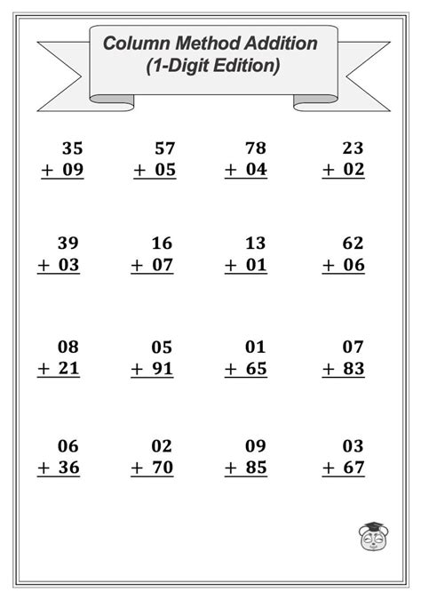 column method worksheets year 3.